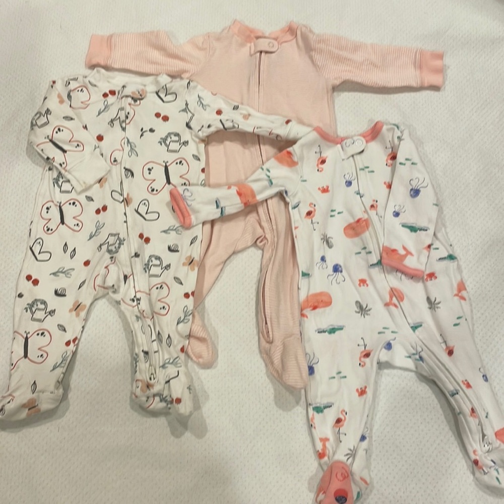 Bundle of zip pajamas